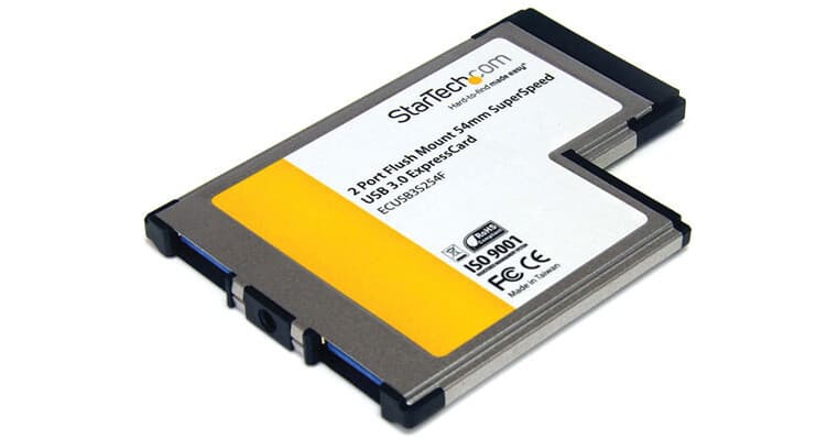 StarTech 2-Port ExpressCard 54mm USB 3.0 Card Adapter with UASP