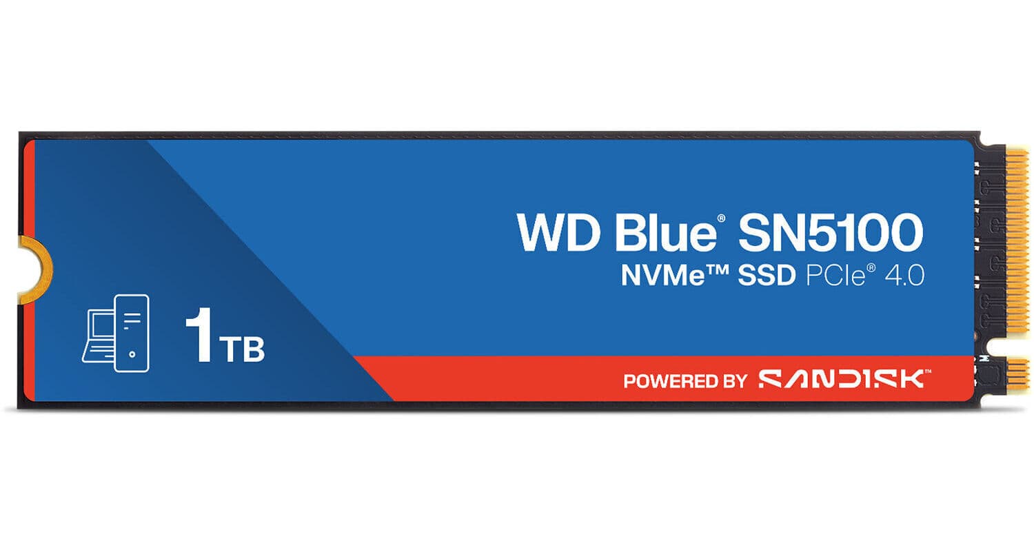 WD 1TB Blue SN5100 NVMe PCIe 4.0 Internal SSD