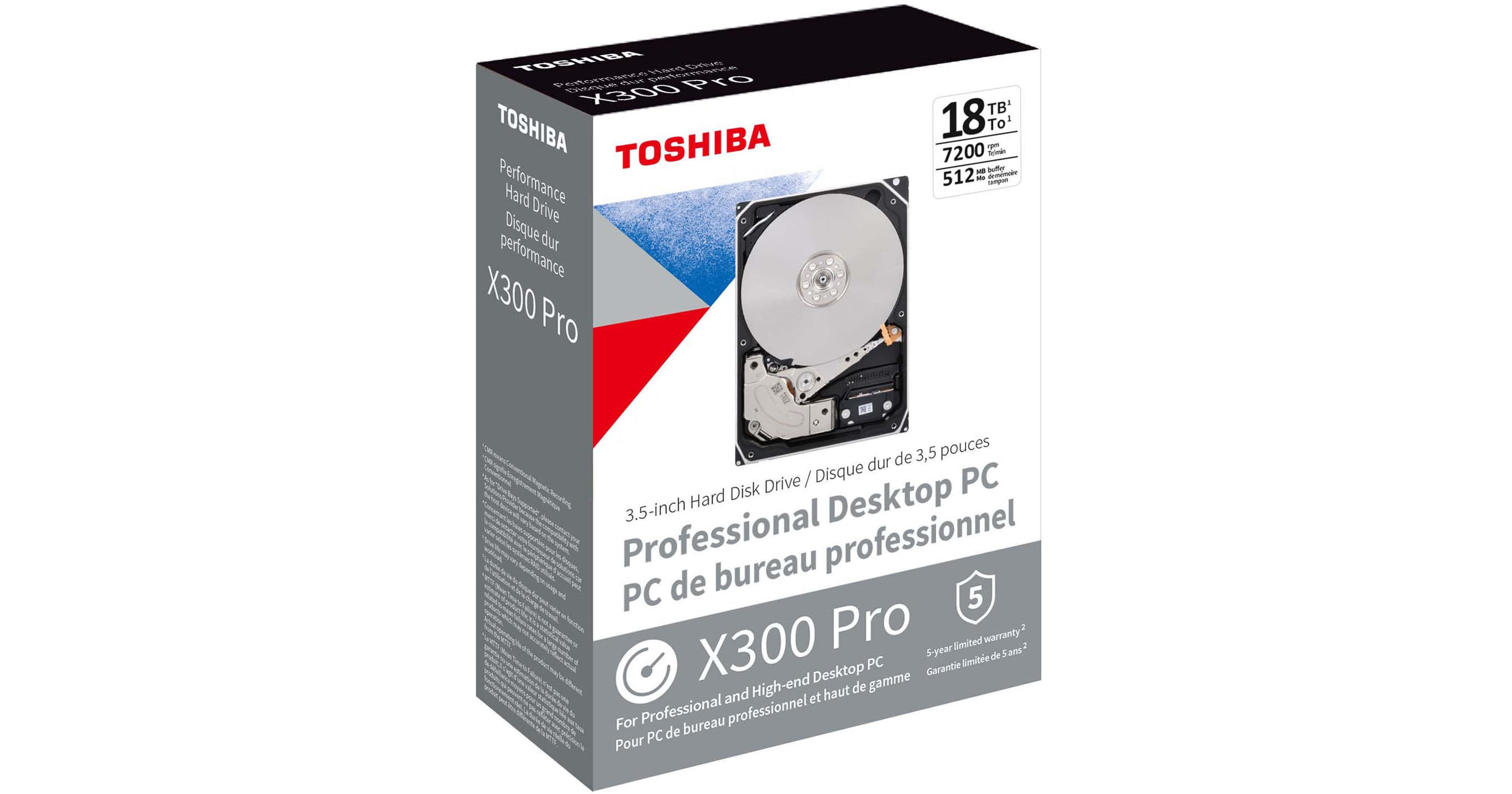 Toshiba 18TB X300 Pro Performance 3.5" CMR Internal HDD