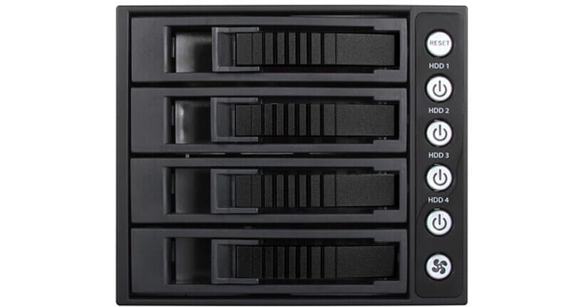 iStarUSA 3 x 5.25" to 4 x 3.5" 12 Gb/s SFF-8643 Hot-Swap Cage (Black)