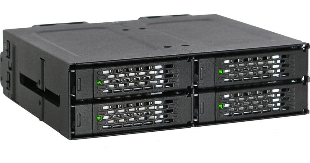 Icy Dock 4 Bay 2.5" NVMe U.2 SSD Mobile Rack for External 5.25" Drive Bay