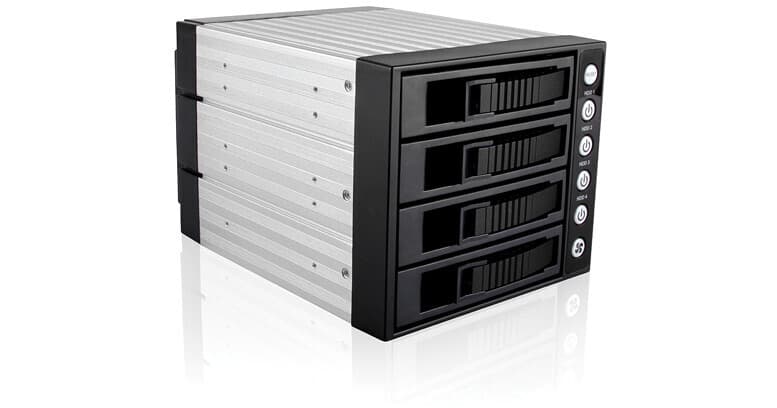 iStarUSA 3x 5.25" to 4x 3.5" SAS/SATA 6.0 Gb/s Hot-Swap Cage (Black)