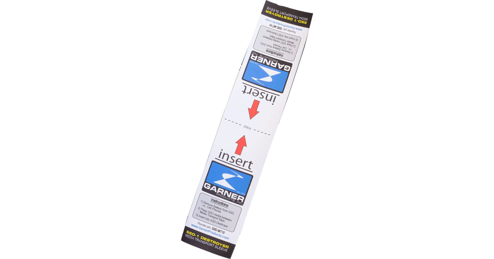 Garner SSD-1 Media Transport Sleeves (5000-Pack)