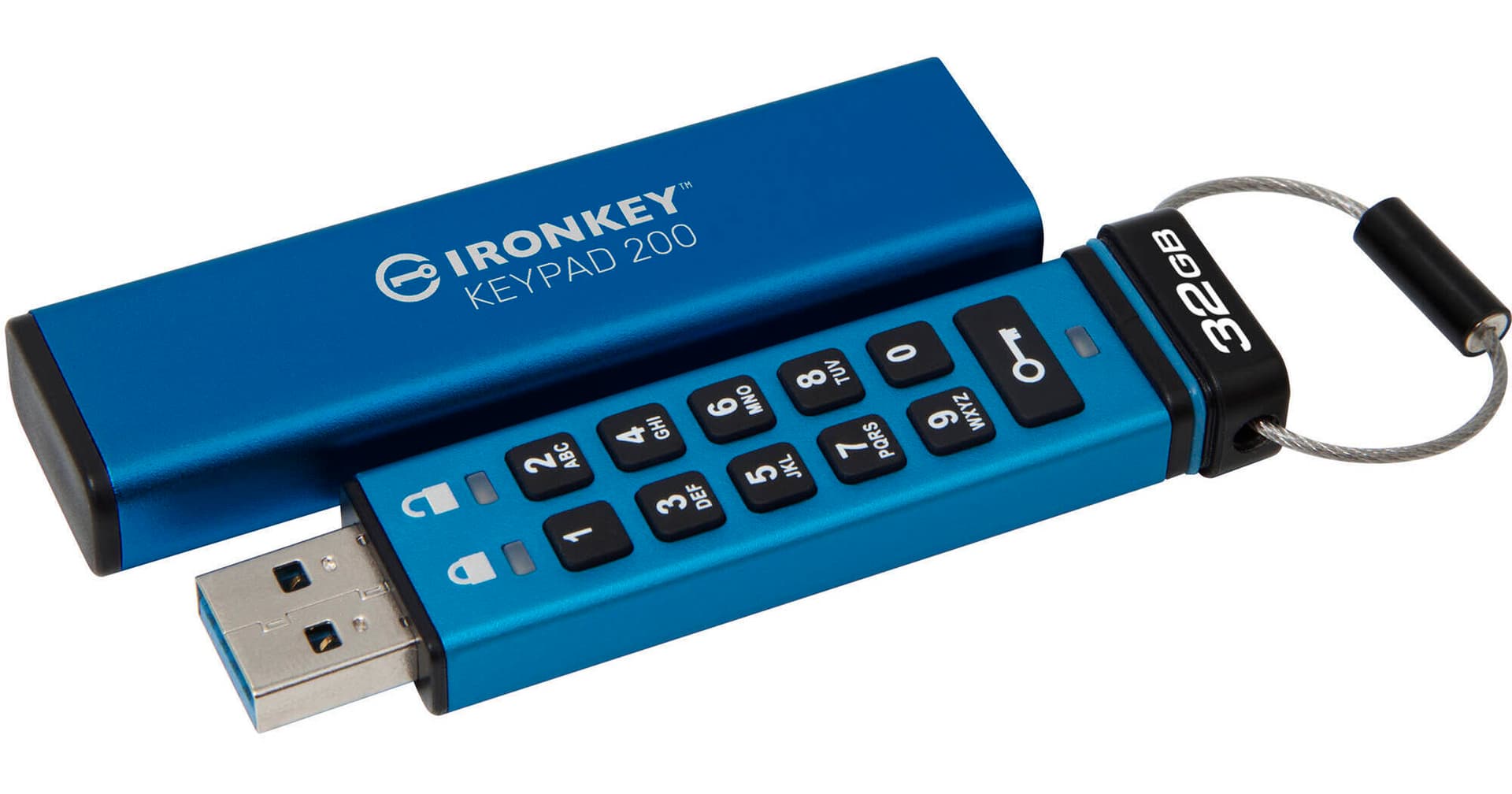 Kingston 32GB IronKey Keypad 200 USB-A 3.2 Gen 1 Flash Drive