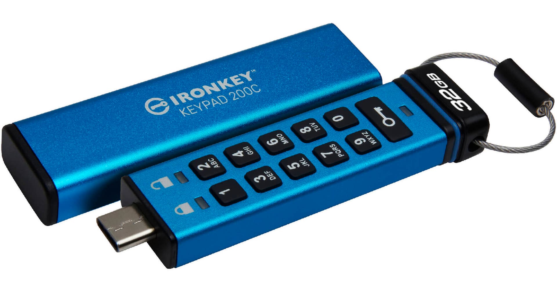 Kingston 32GB IronKey Keypad 200 USB-C 3.2 Gen 1 Flash Drive