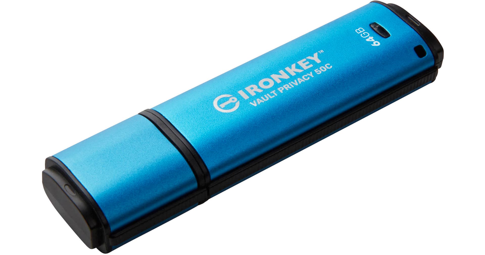 Kingston IronKey Vault Privacy 50 Series USB-C Flash Drive (Blue)