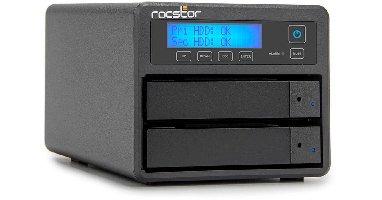 Rocstor Rocpro U33 Desktop 40TB 2-Bay USB-C RAID Array (2 x 20TB HDDs)