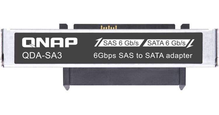 QNAP QDA-SA3 2.5" SAS to SATA III Drive Adapter for Dual-Controller All-Flash Enterprise ZFS NAS (4-Pack)