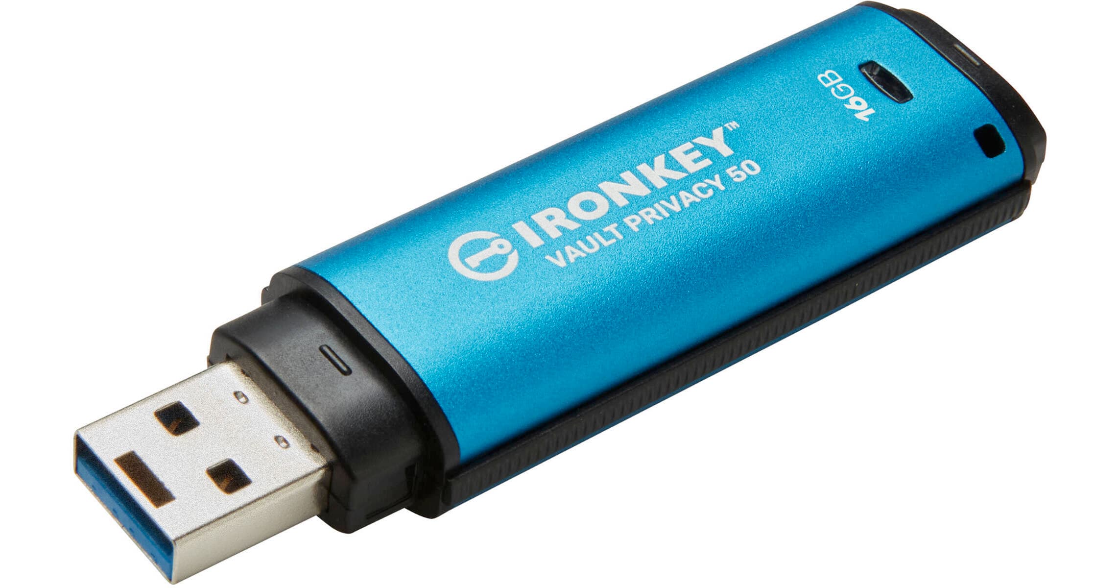 Kingston 16GB IronKey Vault Privacy 50 Series USB-A 3.2 Gen 1 Flash Drive (TAA Compliant)