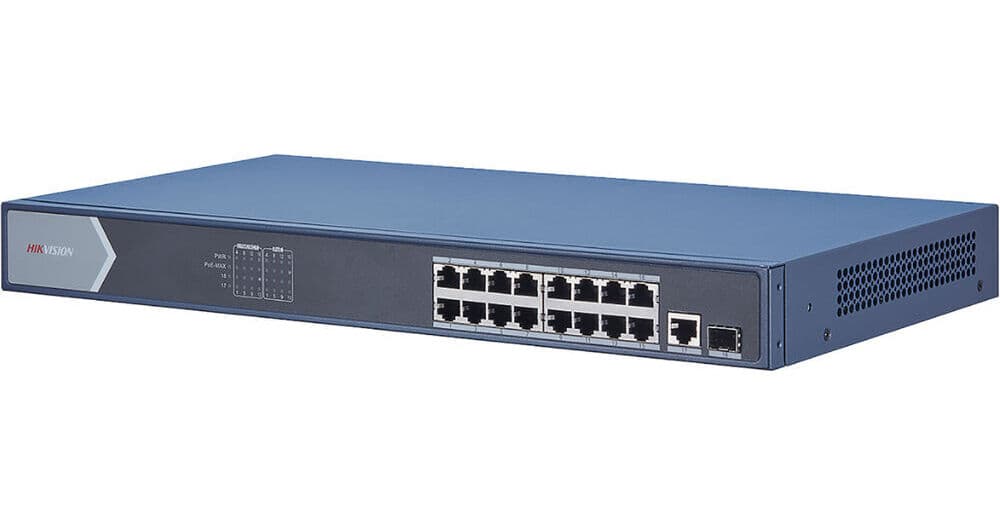 Hikvision DS-3E0518P-E 16-Port Gigabit PoE-Compliant Unmanaged Network Switch
