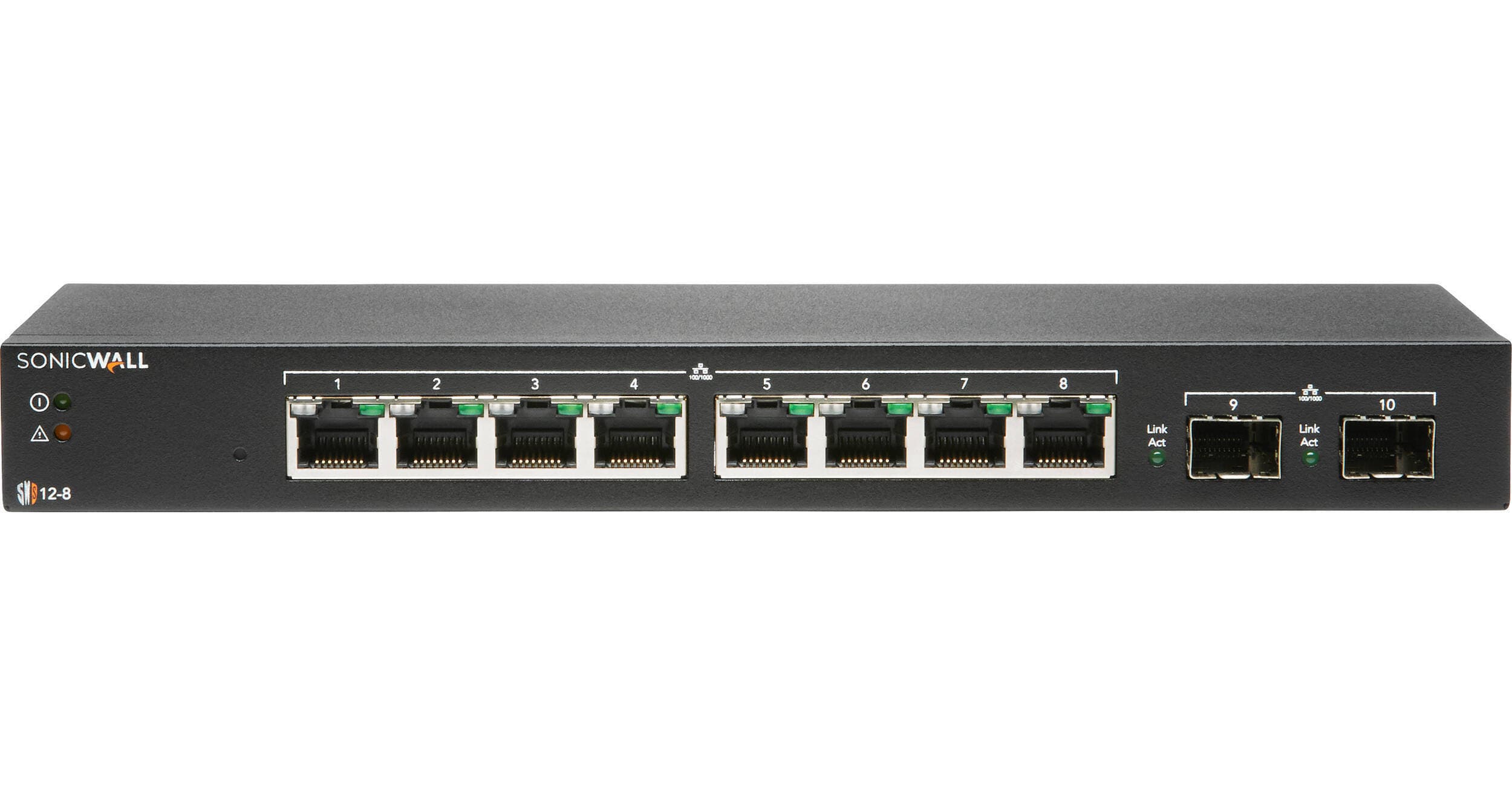 SonicWALL SWS12-8 8-Port Gigabit Managed Network Switch