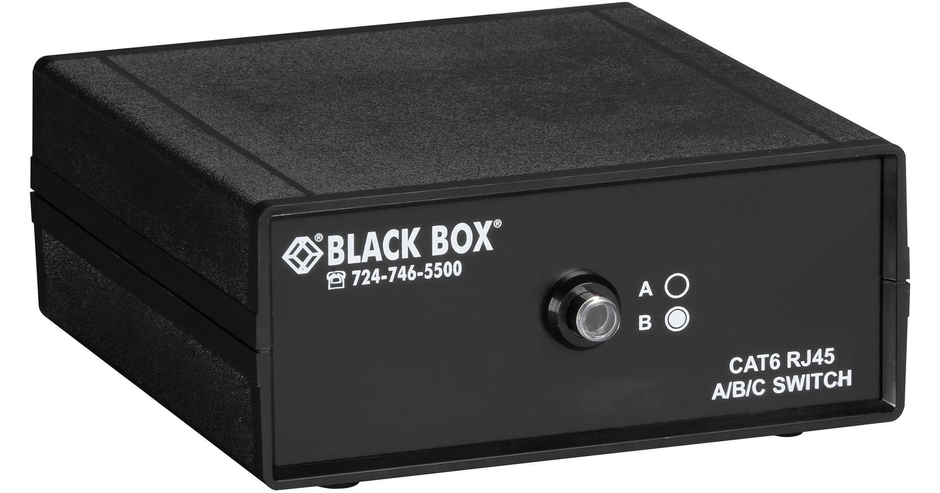 Black Box SW1030A RJ45 2-to-1 Cat 6 Ethernet 10G Manual Desktop Switch