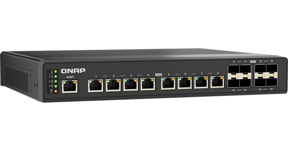 QNAP QSW-IM3216-8S8T 16-Port 10G Managed Industrial Network Switch