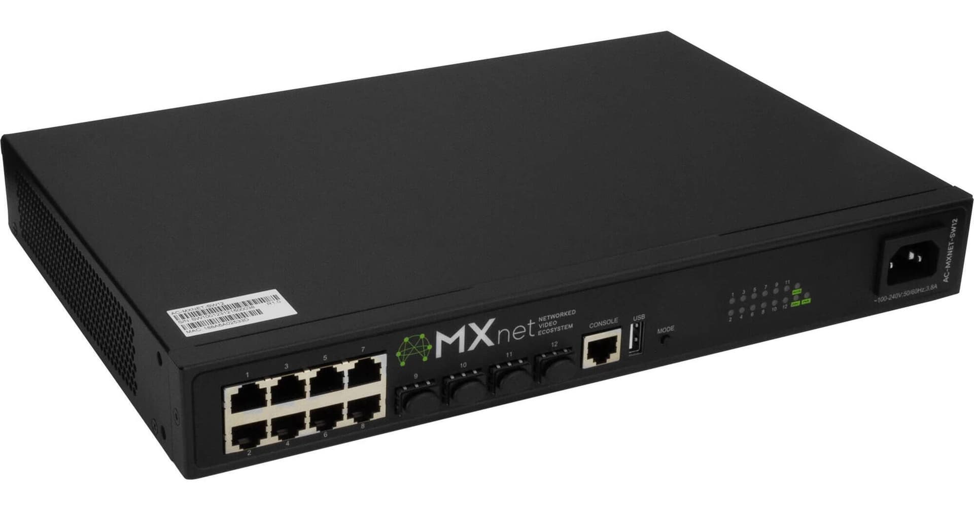 AVPro Edge AC-MXNET-SW12 12-Port Multi-Gig PoE+ Compliant Unmanaged Network Switch