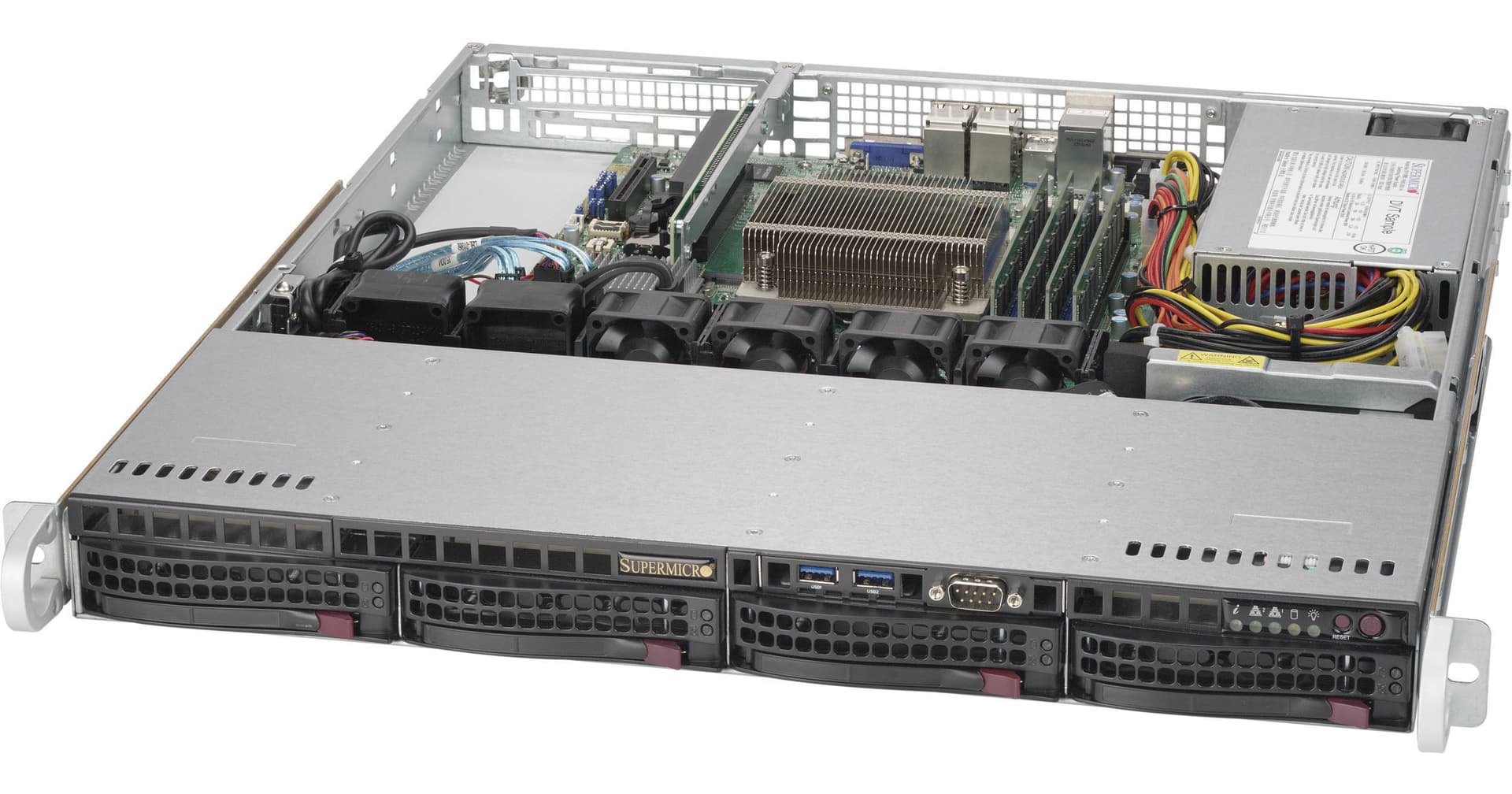 Supermicro 5019S-M 4-Bay 3.5" Hot-Swap SATA III RAID SuperServer (1 RU)