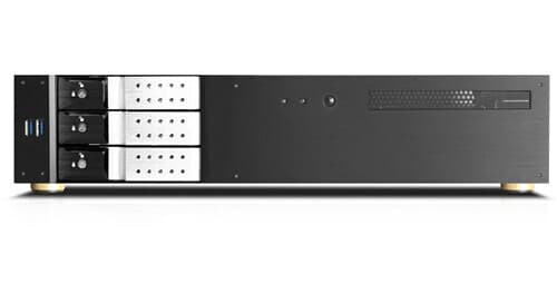 iStarUSA D-230HN-DT 2U Compact 3 x 3.5" Bay Trayless Hotswap microATX Desktop Chassis (Silver)
