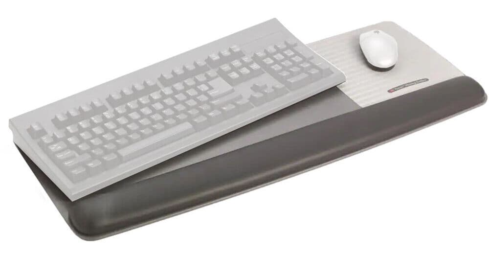 3M WR422LE Leatherette Gel Wrist Rest with Platform for Keyboard and Mouse