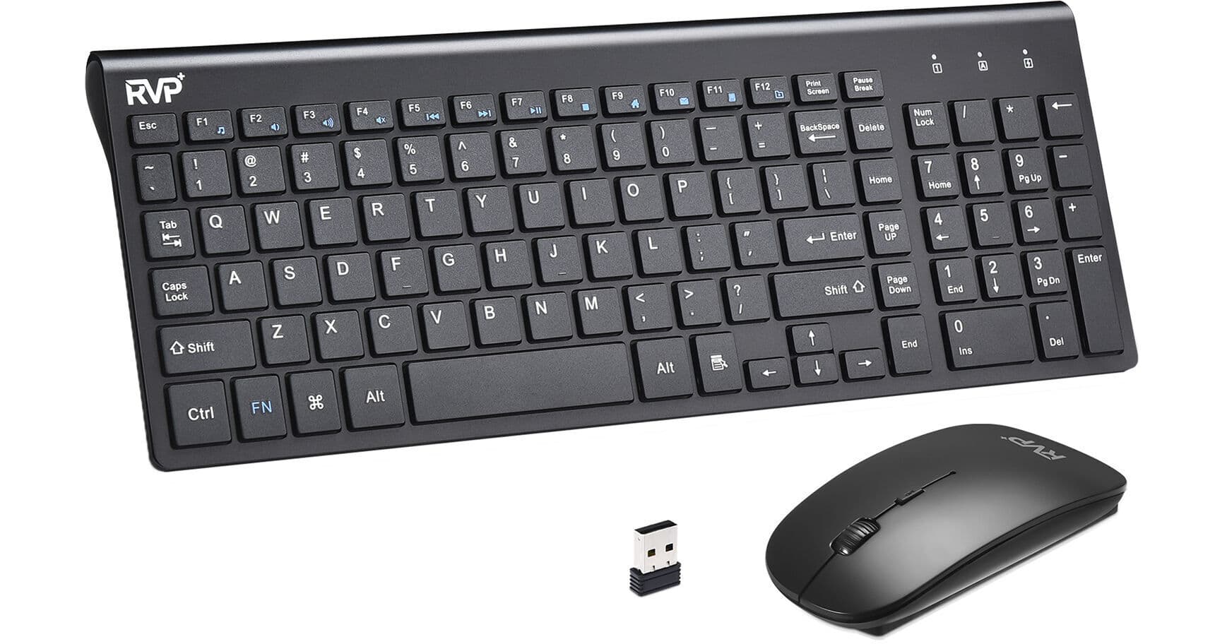 RVP+ Wireless Ultra Slim Keyboard and Mouse Combo (Black)