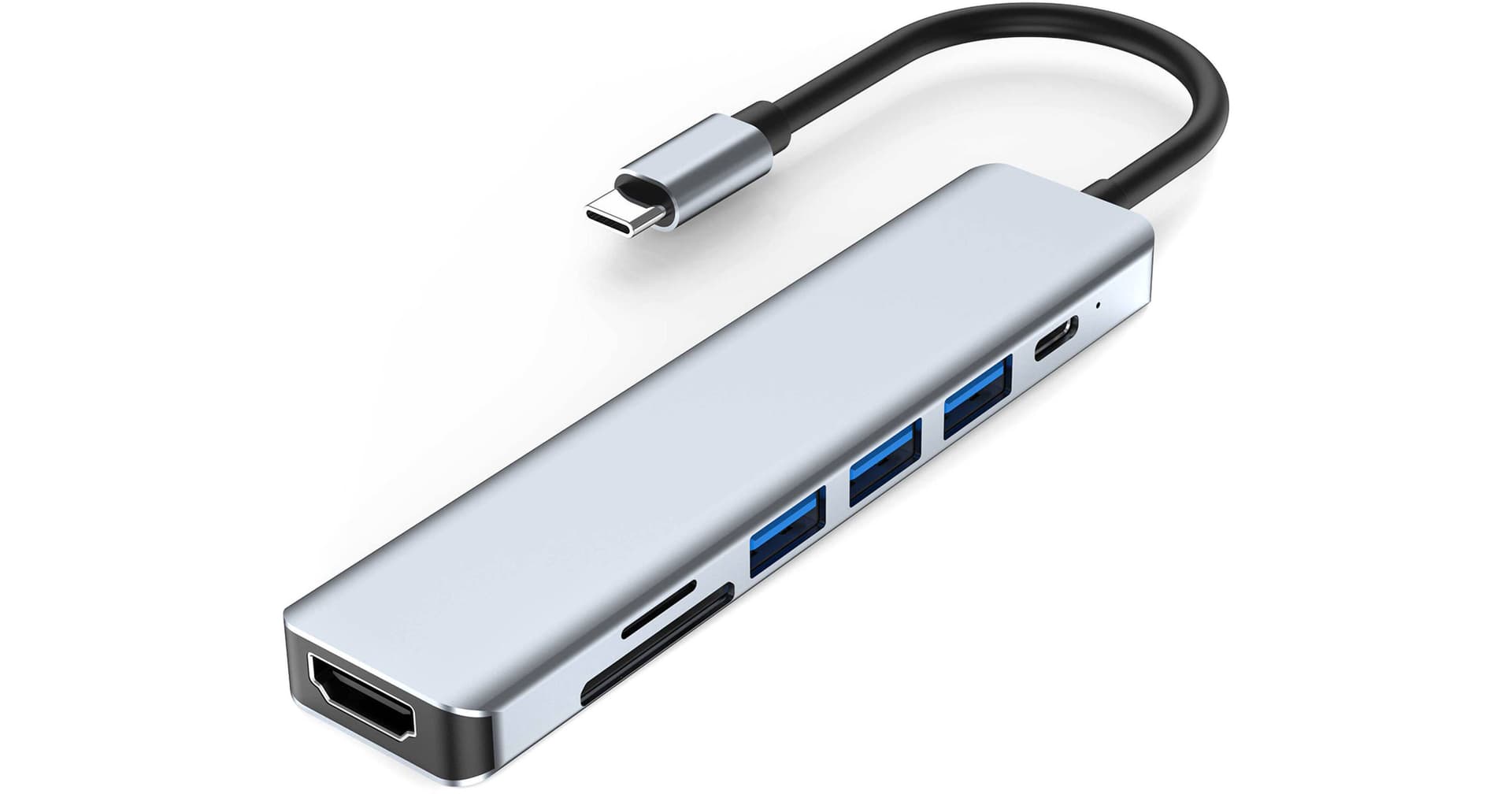 CAMVATE 7-in-1 USB-C Multiport Adapter (Silver)