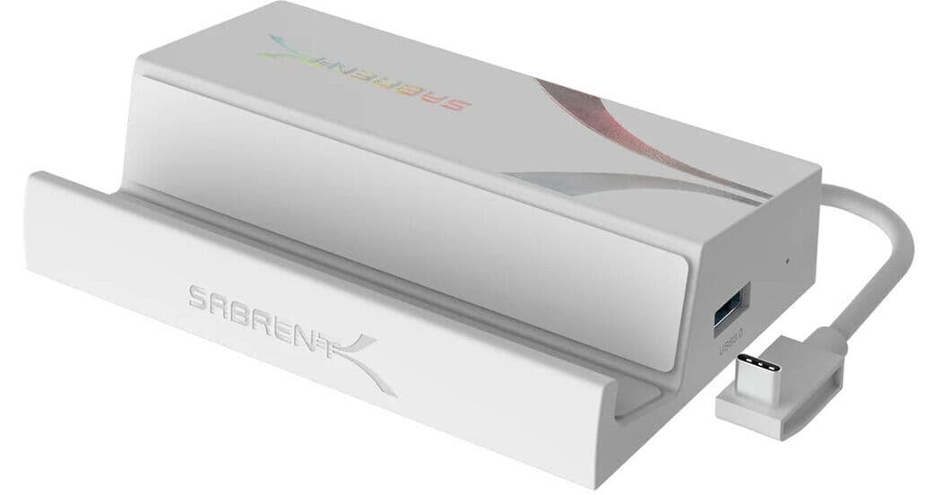 Sabrent DS-RA6P USB-C 6-Port Docking Station with Power Delivery for Asus ROG Ally (White)