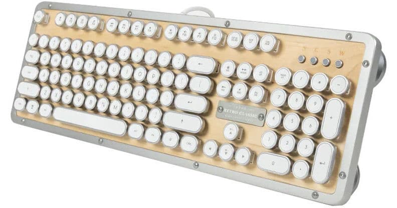 AZIO Retro Classic USB Backlit Mechanical Keyboard (Maple)