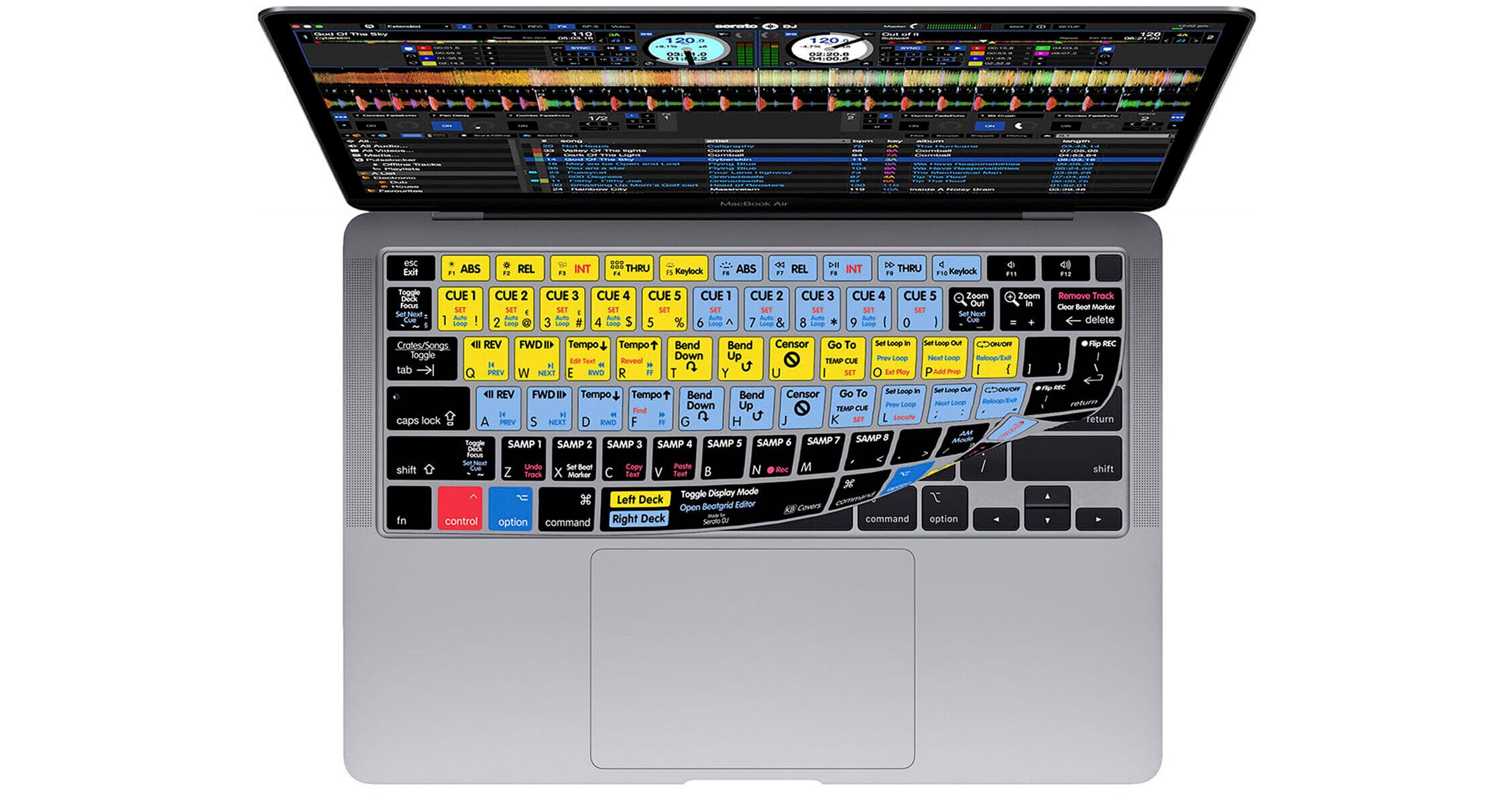 KB Covers Serato DJ Keyboard Cover for MacBook Air 13" (2020 and Later)