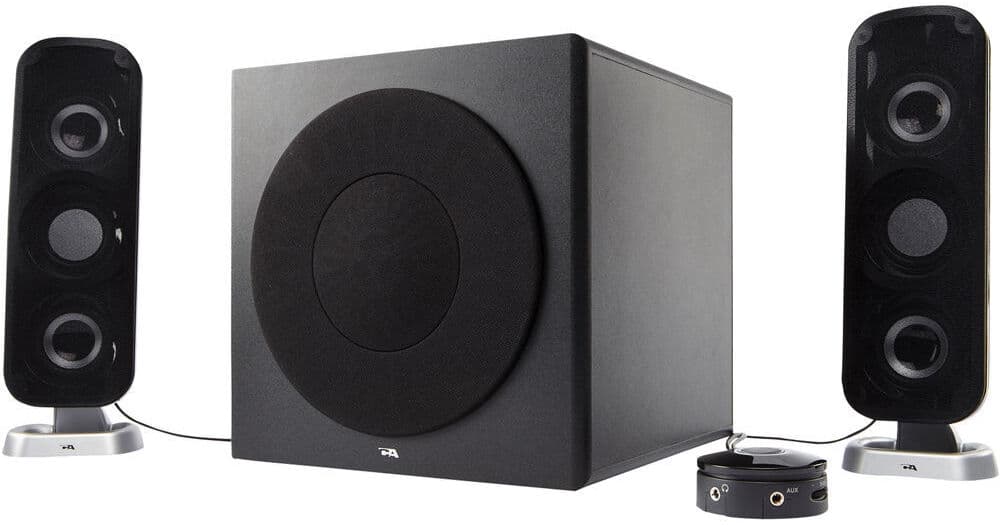 Cyber Acoustics CA-3908 2.1 Channel Powered Speaker System with Control Pod
