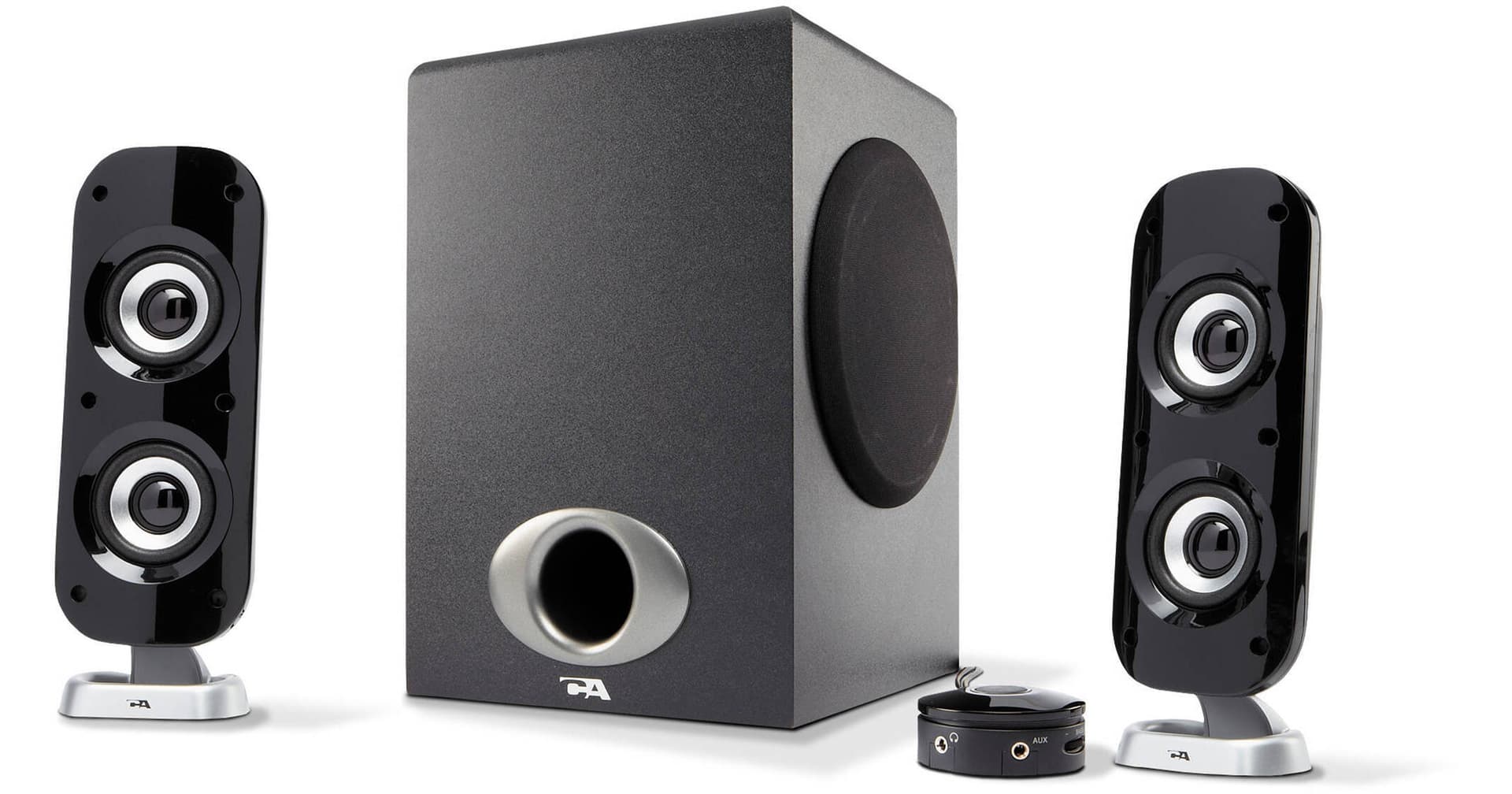 Cyber Acoustics CA-3810 2.1 Channel Powered Speaker System with Control Pod