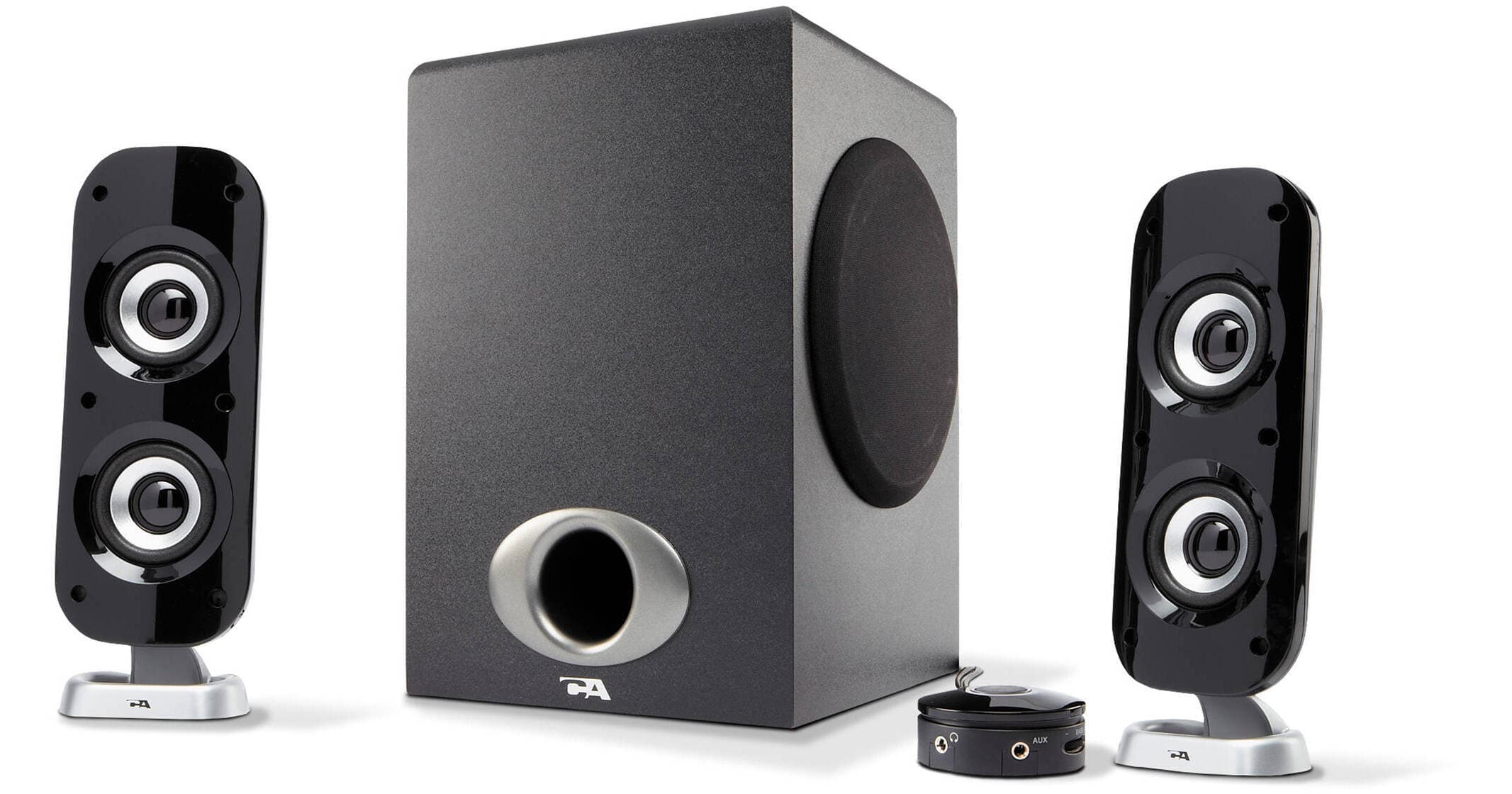 Cyber Acoustics CA-3810 2.1 Channel Powered Speaker System with Control Pod