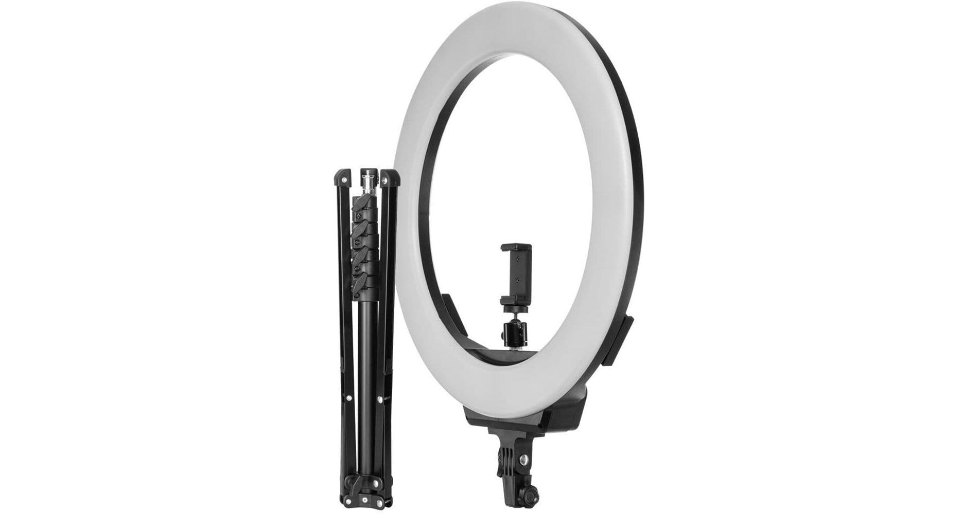 Fovitec Bi-Color LED 19" Ring Light and Light Stand Kit