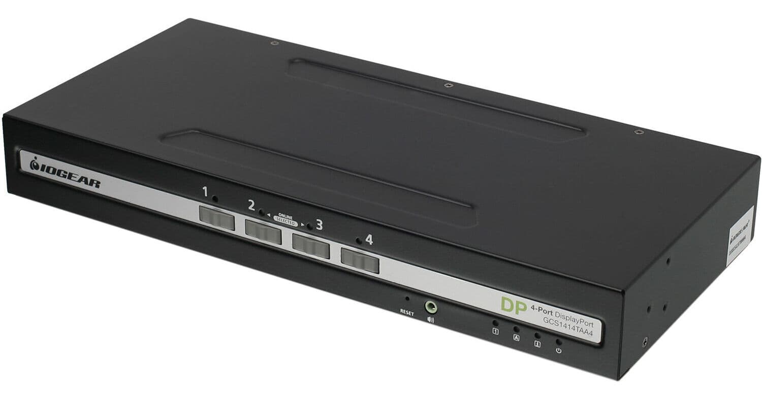 IOGEAR 4-Port Single View DisplayPort Secure KVM Switch with Audio Protection