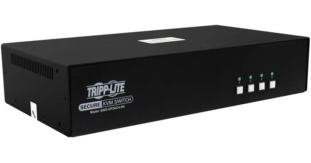 Tripp Lite 4-Port Dual-Head DisplayPort to DisplayPort Secure KVM Switch with CAC
