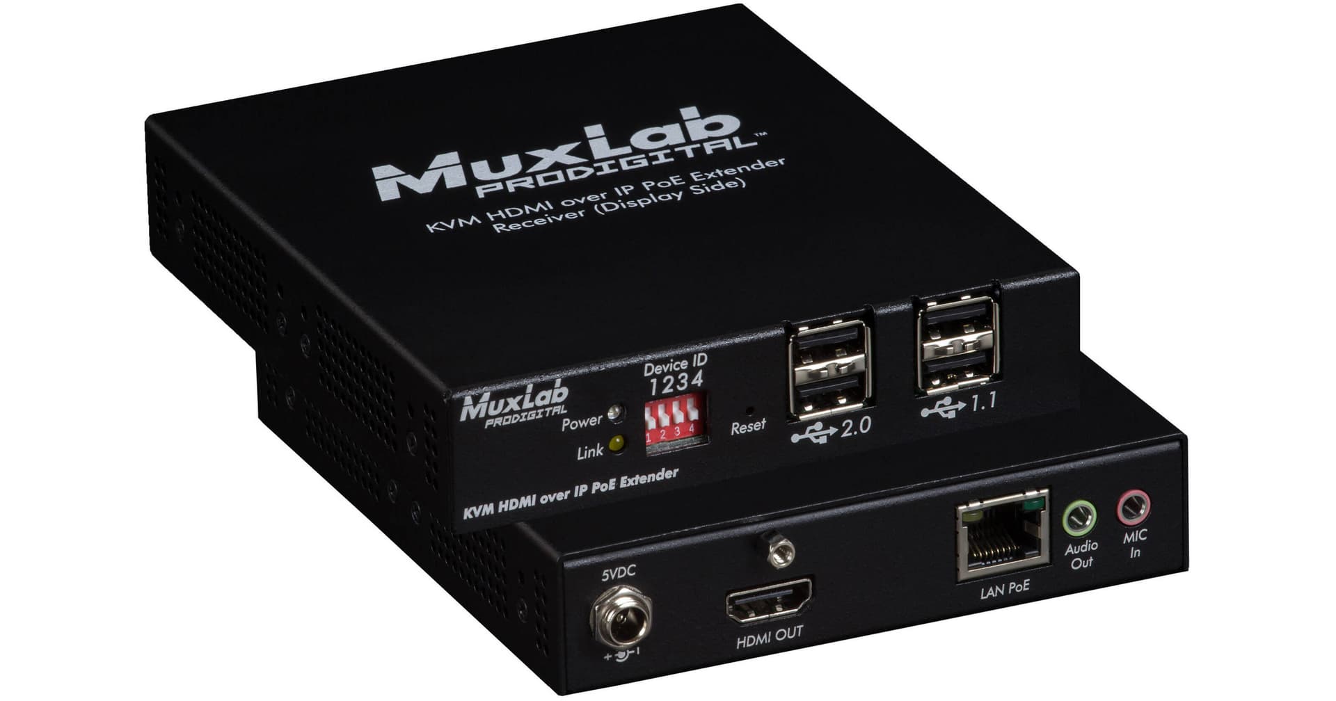 MuxLab UHD 4K KVM HDMI-over-IP PoE Extender Receiver
