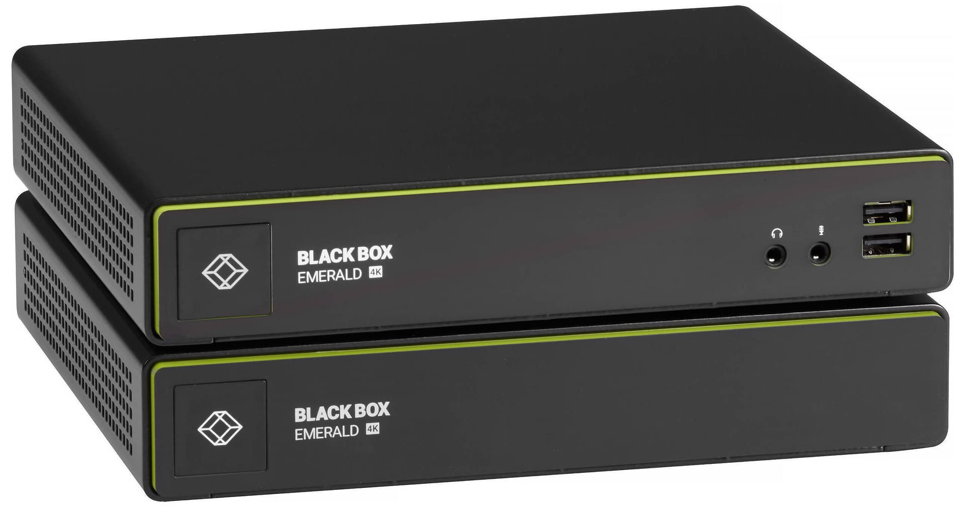 Black Box Emerald Single-Head 4K DisplayPort KVM over IP Extender Receiver (2-Pack)