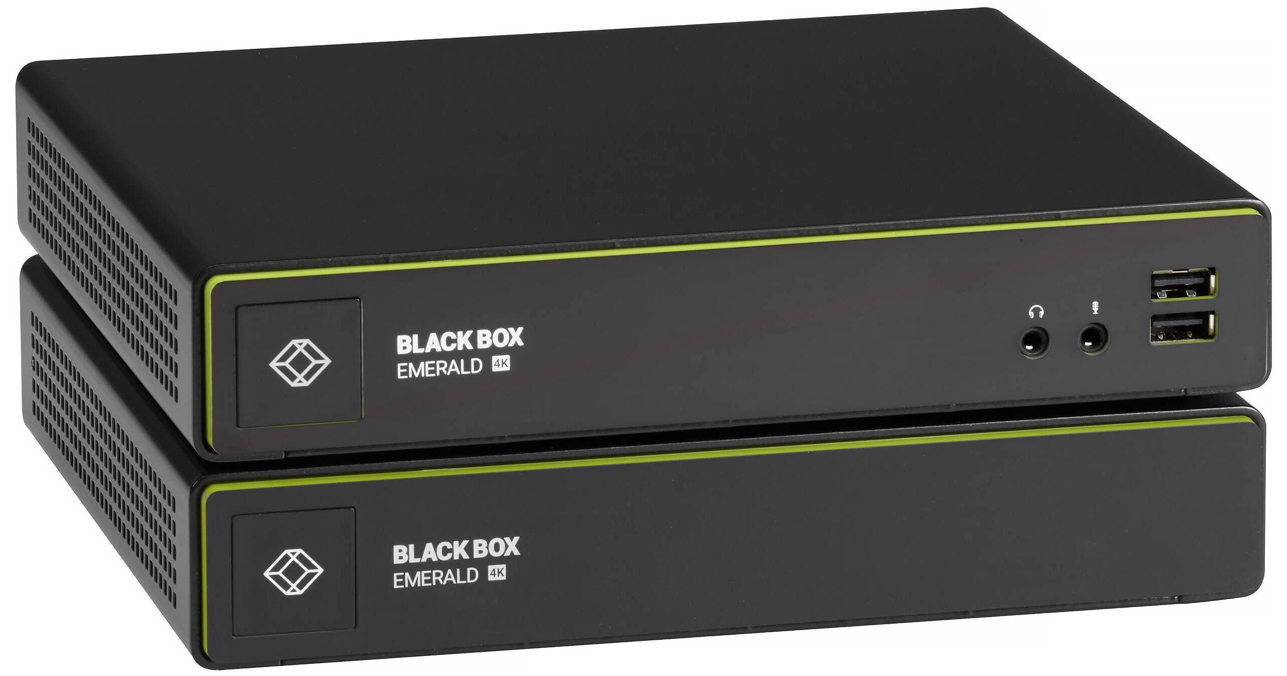 Black Box Emerald Single-Head 4K DisplayPort KVM over IP Extender Receiver (2-Pack)