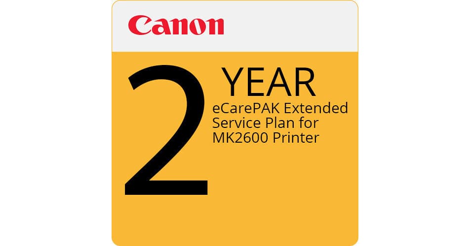 Canon 2-Year eCarePAK Extended Service Plan for MK2600