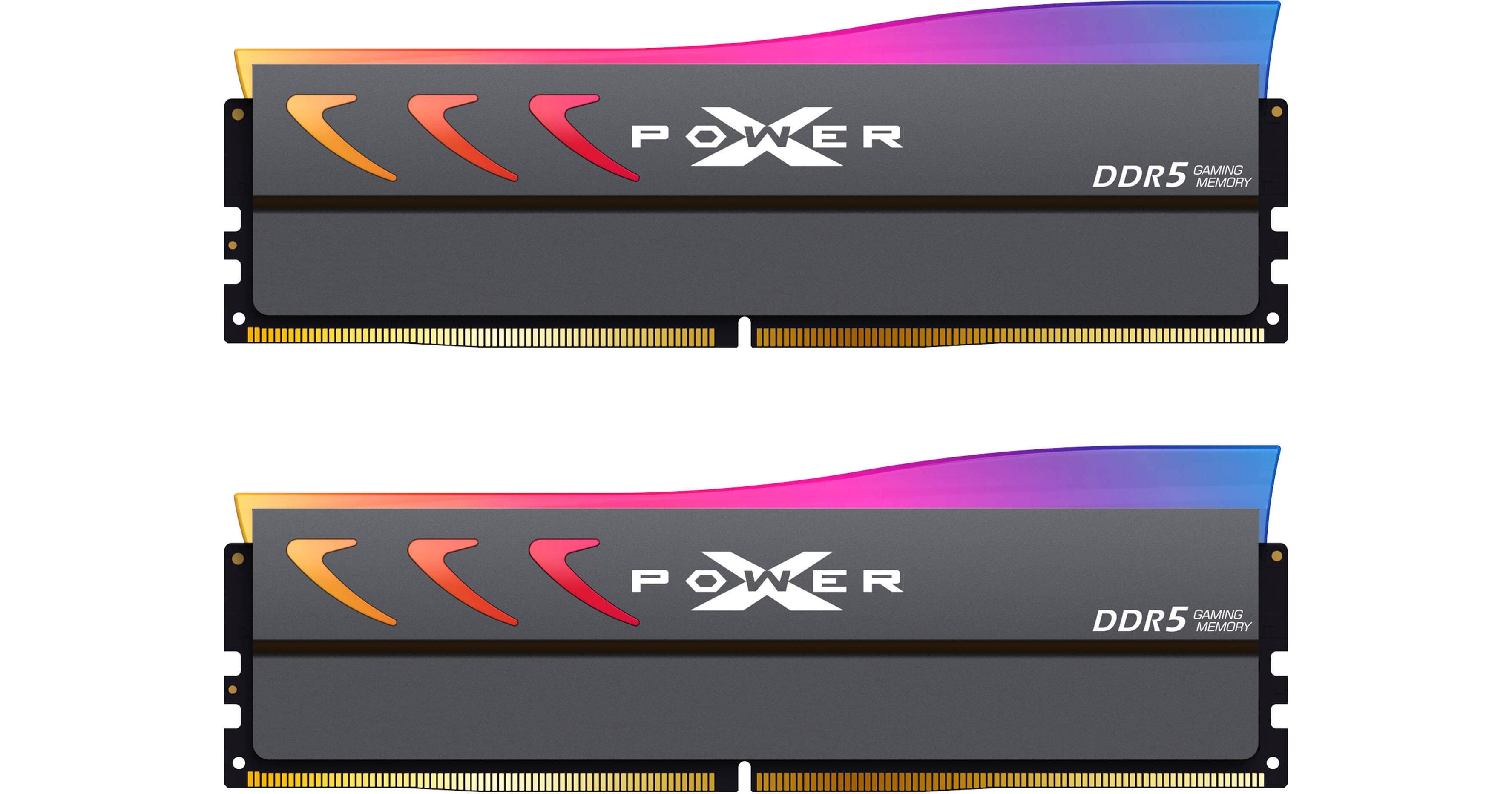 Silicon Power 32GB Storm DDR5 6000 MHz UDIMM Memory Kit with Heat Sink (2 x 16GB, Gray)