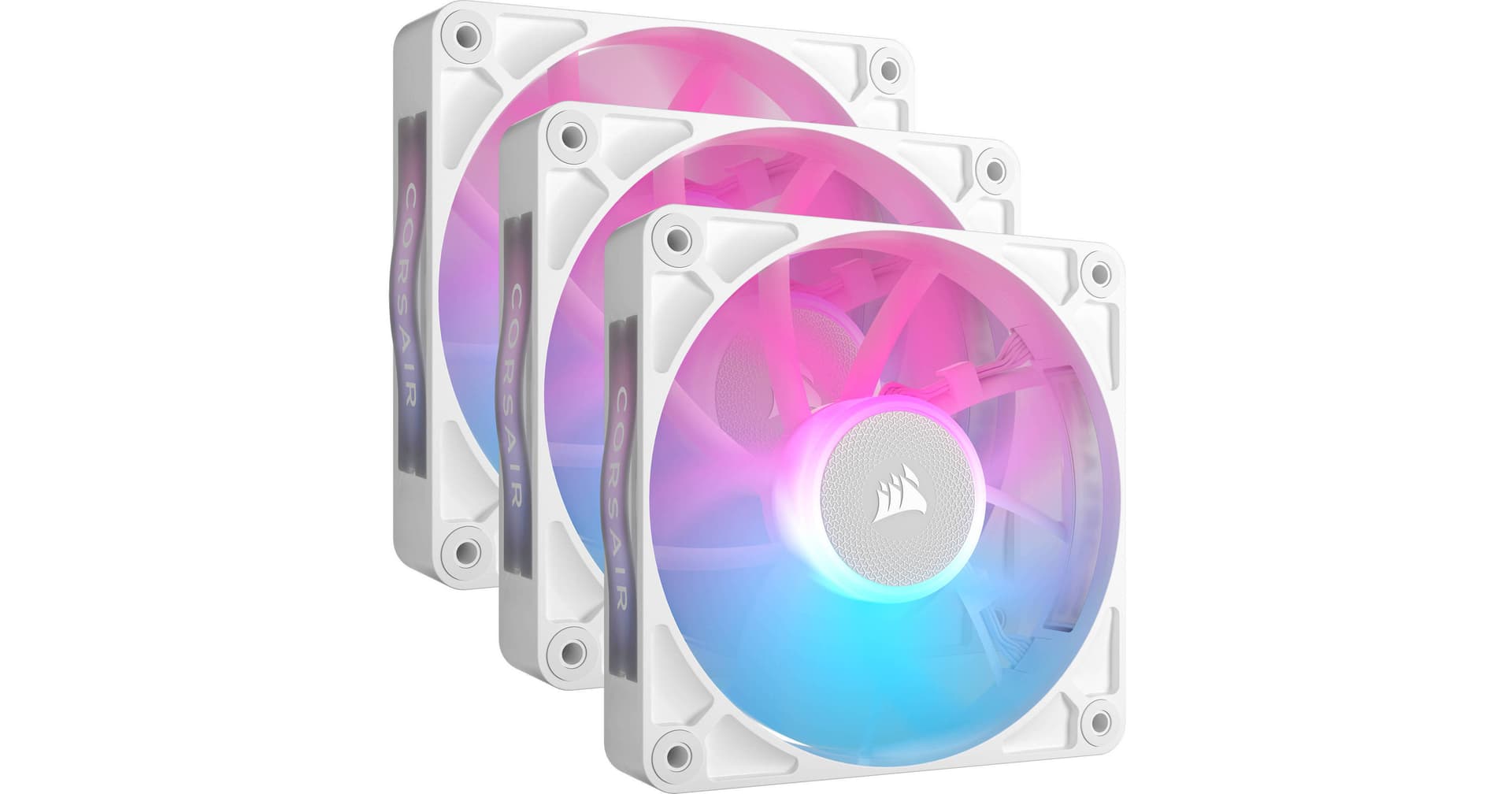 CORSAIR iCUE LINK RX120 RGB Triple 120mm PWN Fan Starter Kit (White)