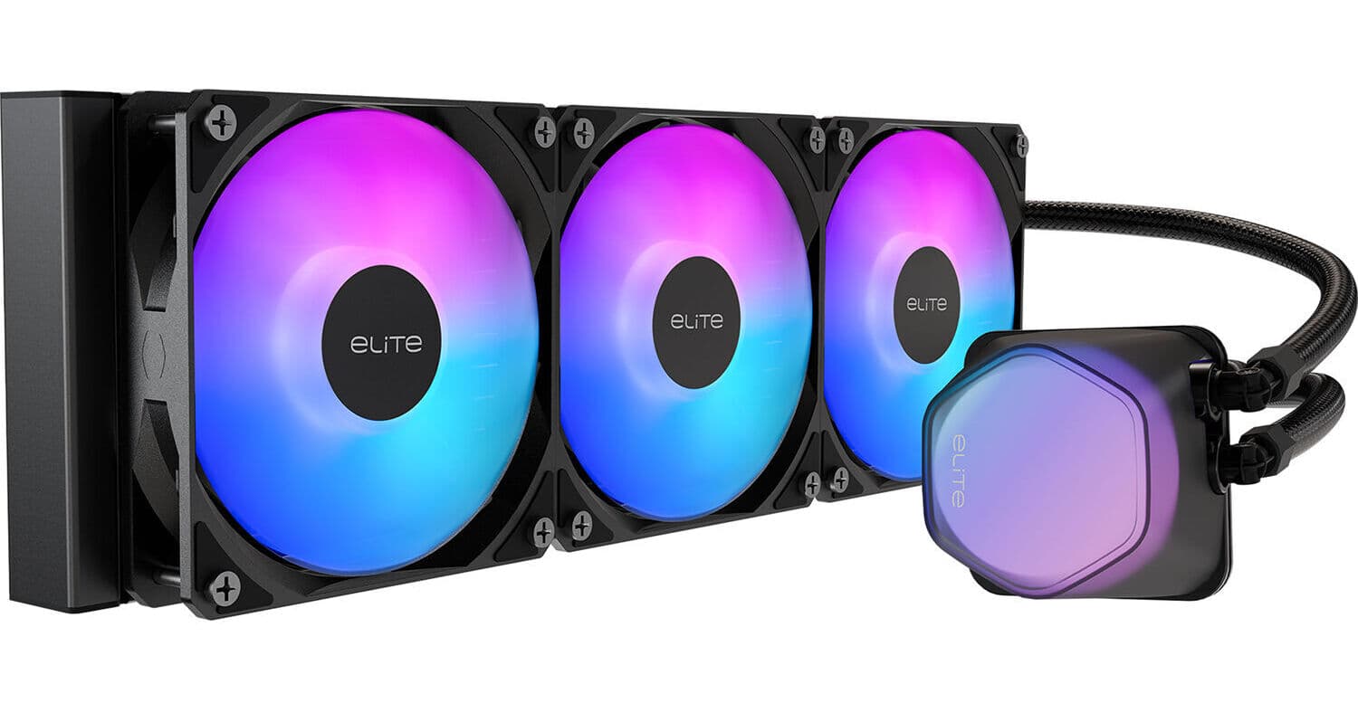 Cooler Master Elite Liquid 360 ARGB AIO Liquid CPU Cooler (White)