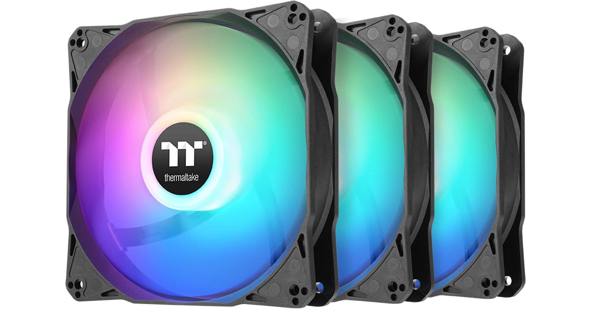 Thermaltake LE120 ARGB Sync PC Cooling Fan (3-Fan Pack, White)