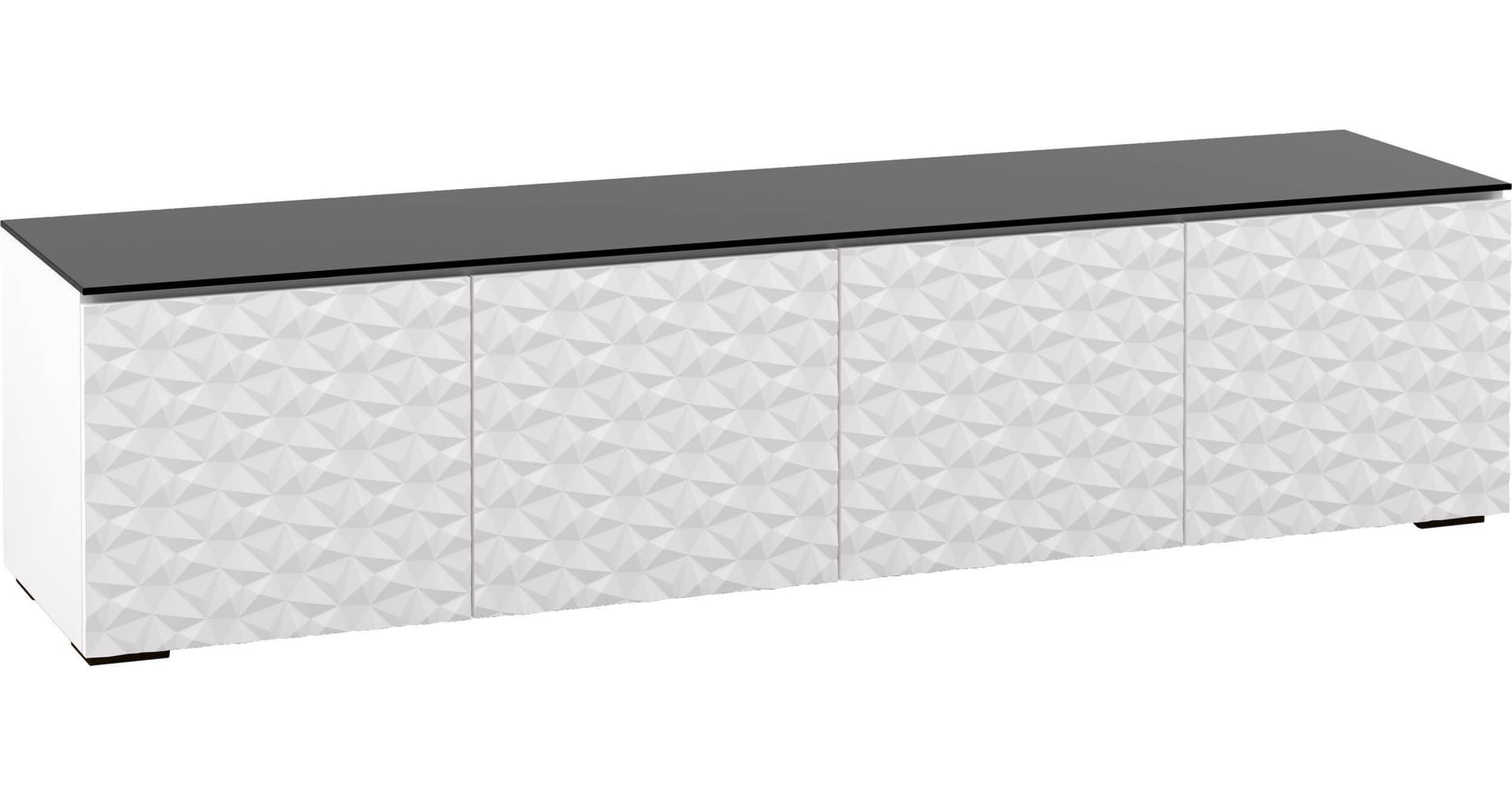 Salamander Designs Chameleon Collection Milan 247 A/V Cabinet (White with Black Glass)