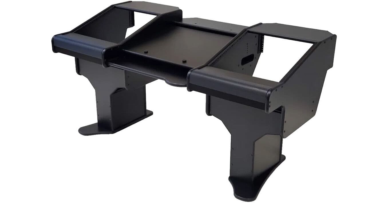 RAB Audio ProRak Multiboard 26 Audio Desk with Rack Bays and Keyboard Tray (Black)