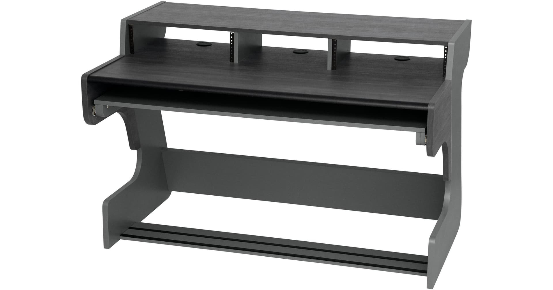 Zaor Miza 88 FLEX Studio Desk with Pull-Out Keyboard Tray (Wenge Gray, 58")