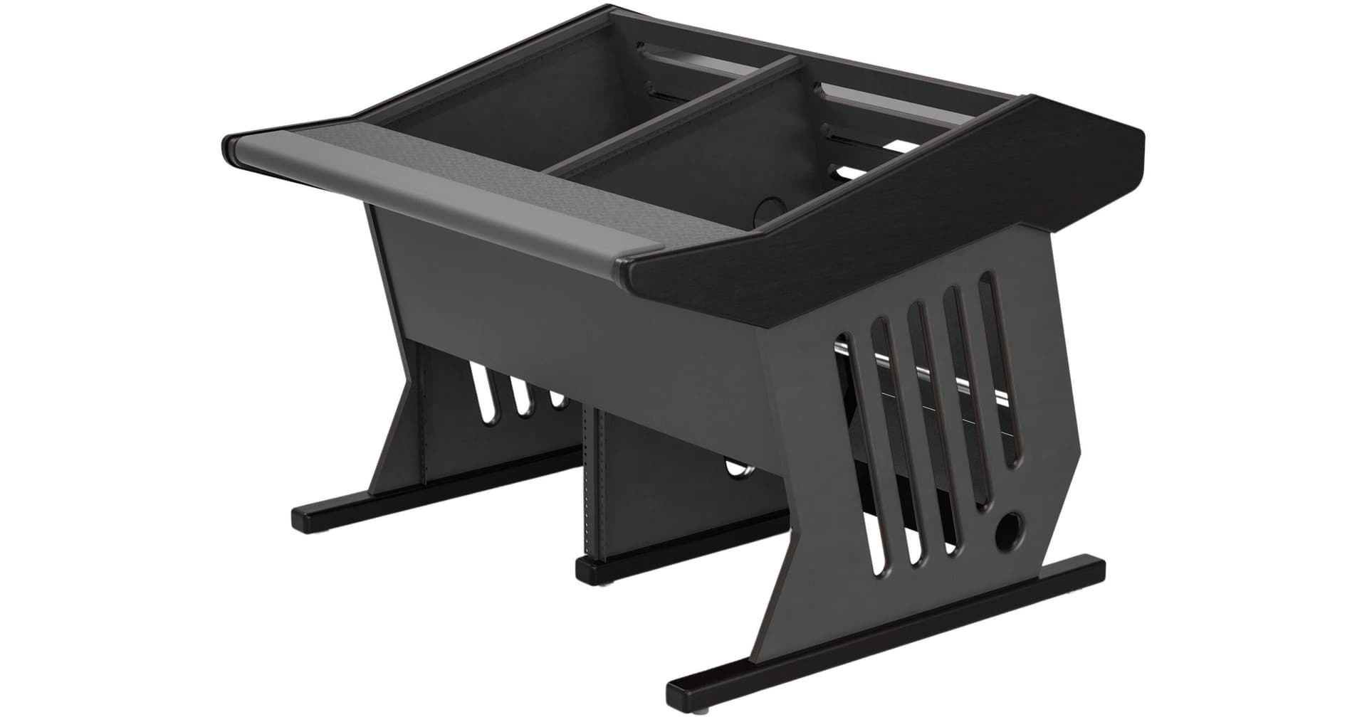 Zaor Maestro 24+12 Workstation Desk (All Black, 43")