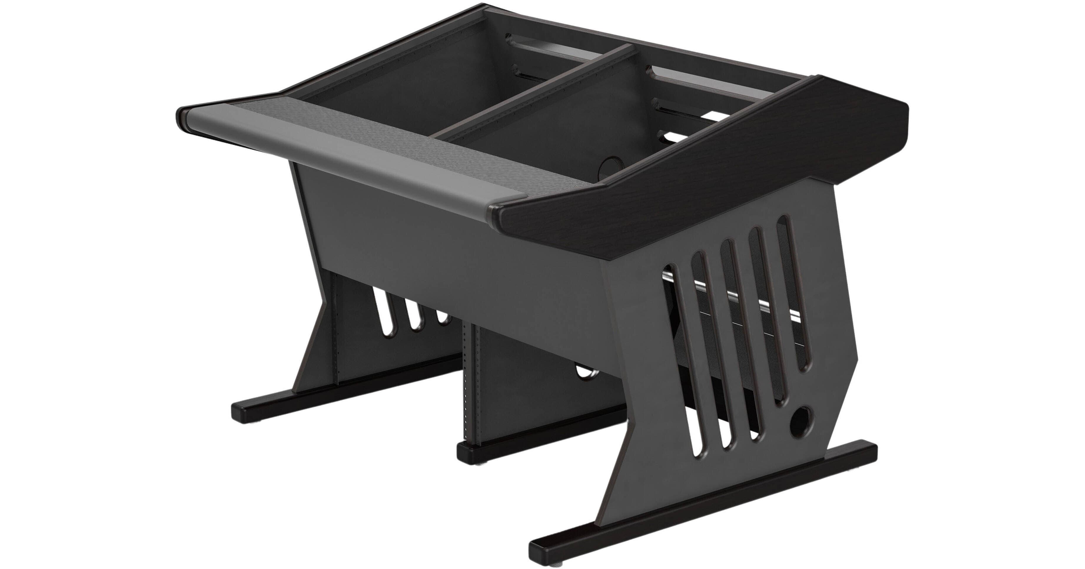 Zaor Maestro 24+12 Workstation Desk (All Black, 43")