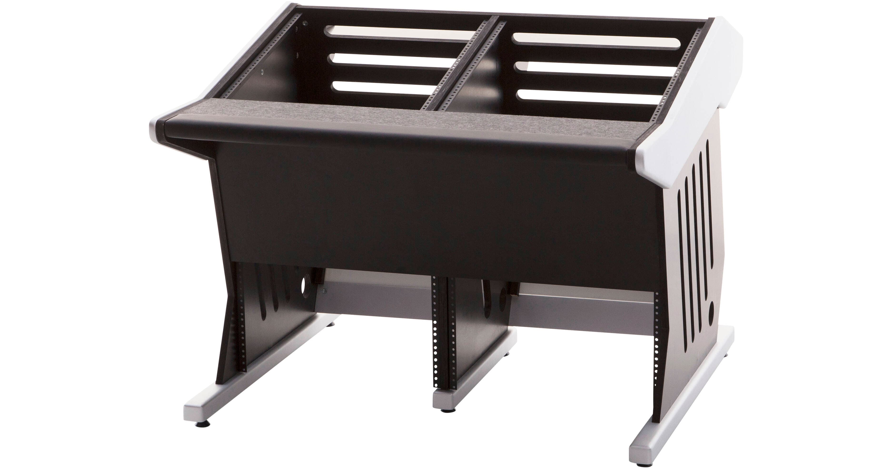 Zaor Maestro 24+12 Workstation Desk (Silver and Black, 43")