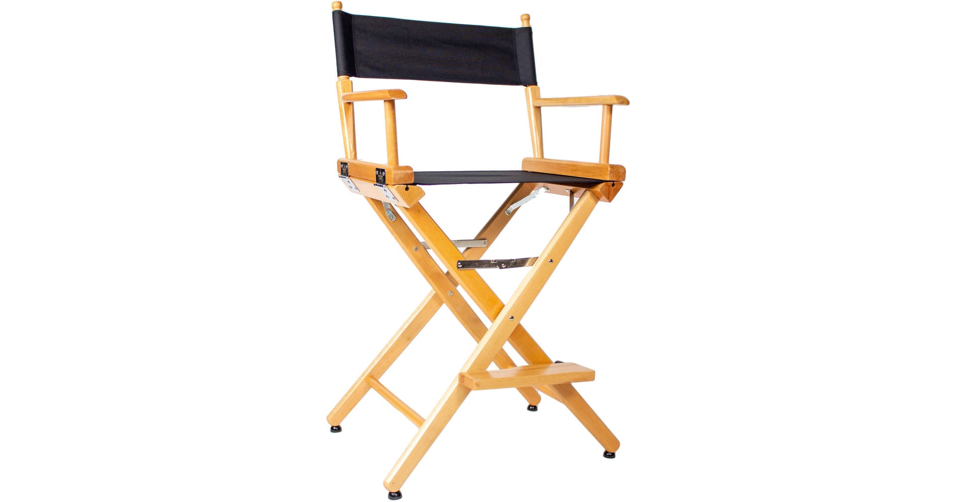 Filmcraft Pro Series Medium Director's Chair (24", Natural Frame, Black Canvas)