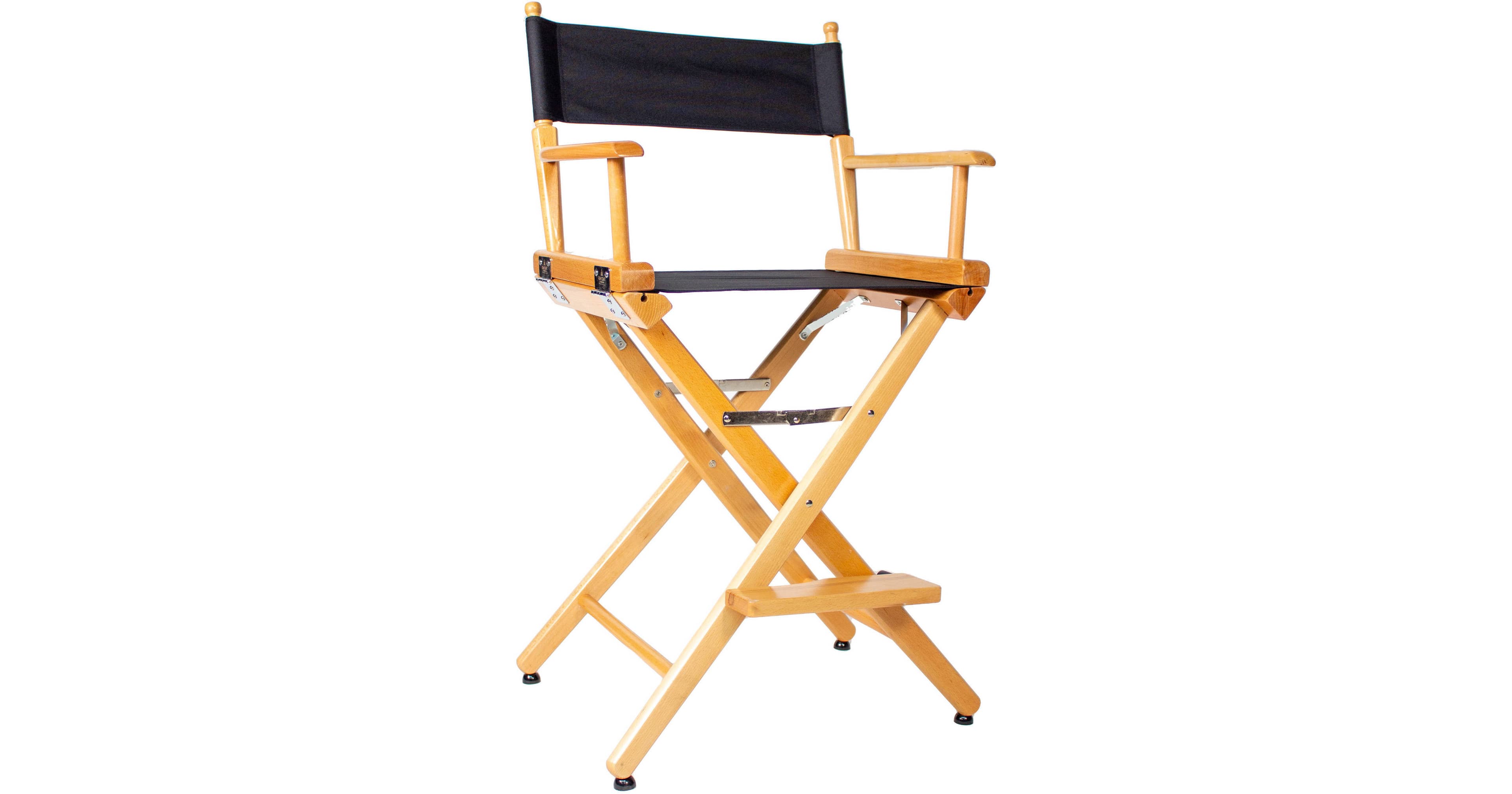 Filmcraft Pro Series Medium Director's Chair (24", Natural Frame, Black Canvas)
