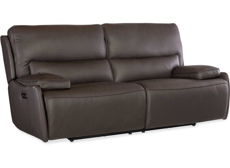 Hooker Furniture Kramer Power Reclining Sofa with Zero Gravity and Power Headrest, Oslo Mountain Leather
