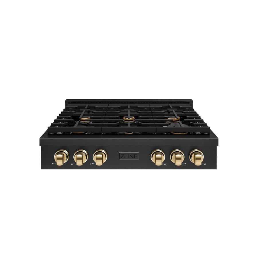 ZLINE KITCHEN & BATH Paramount 36-in 6 burners Black Stainless steel Gas Cooktop